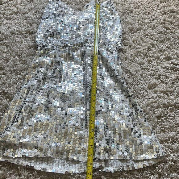 Zara Silver Sequin Mini Dress - Picture 7 of 16